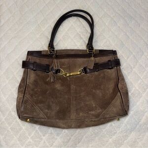 Vintage Coach Brown Suede Bag